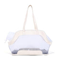 Leather cat carry bag for outdoor trips in Milan White colour.