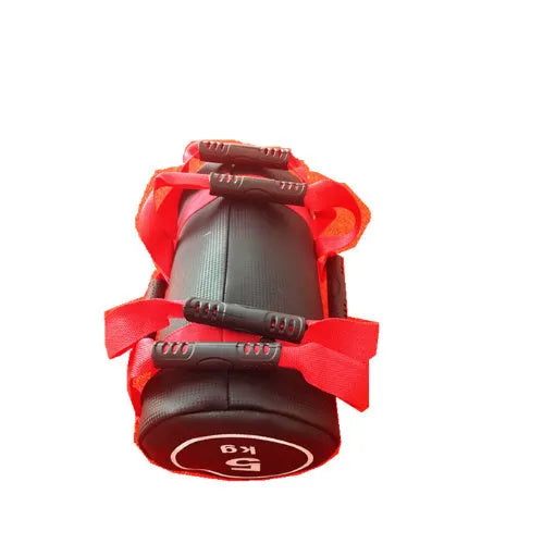 Flat white leather PVC fitness training sandbag with weight options from 5KG to 30KG