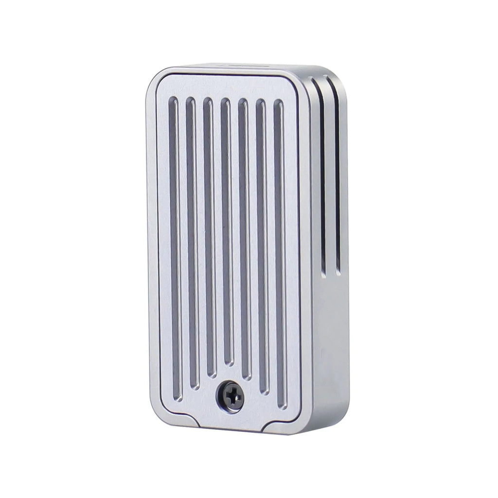 Aluminium alloy 10Gbps SSD enclosure with dual protocol support measuring 52mm x 28mm x 10mm