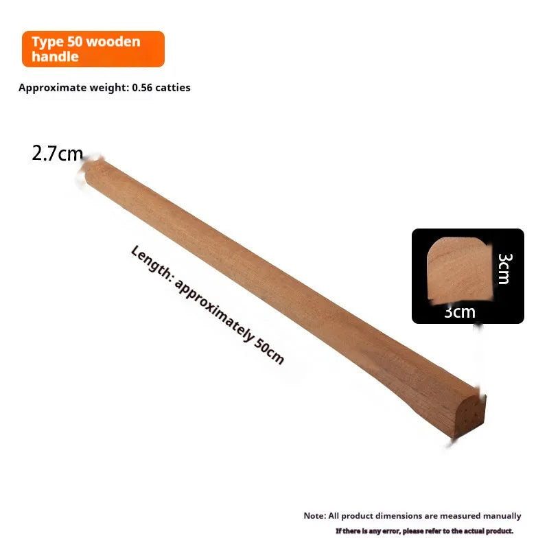 Locust wood axe handle set showing multiple lengths for log axes, hoof hoe, and sickle tools