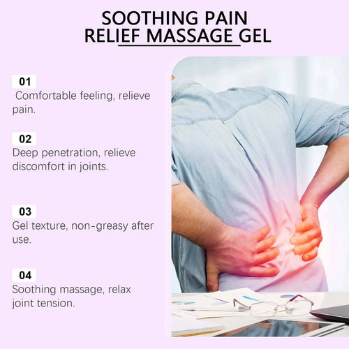 100g tube of body massage gel for joint and muscle care on knees and elbows.