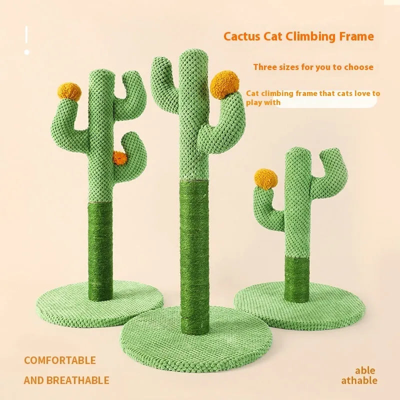 Masson cactus-themed cat scratching post and climbing pole with sisal surface