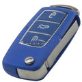 Volkswagen Jetta Golf replacement key shell in five colour options showing plastic housing with copper contacts