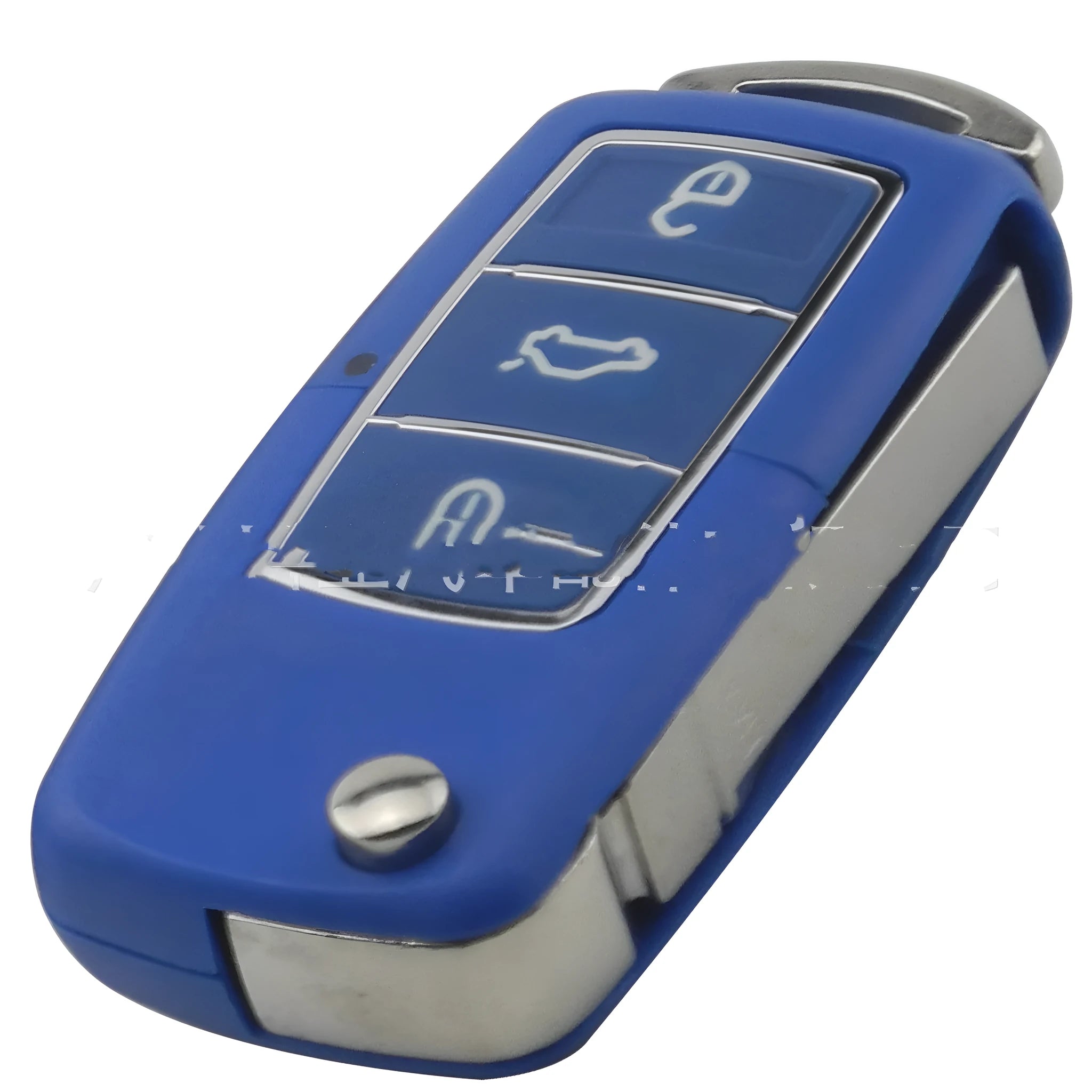 Volkswagen Jetta Golf replacement key shell in five colour options showing plastic housing with copper contacts