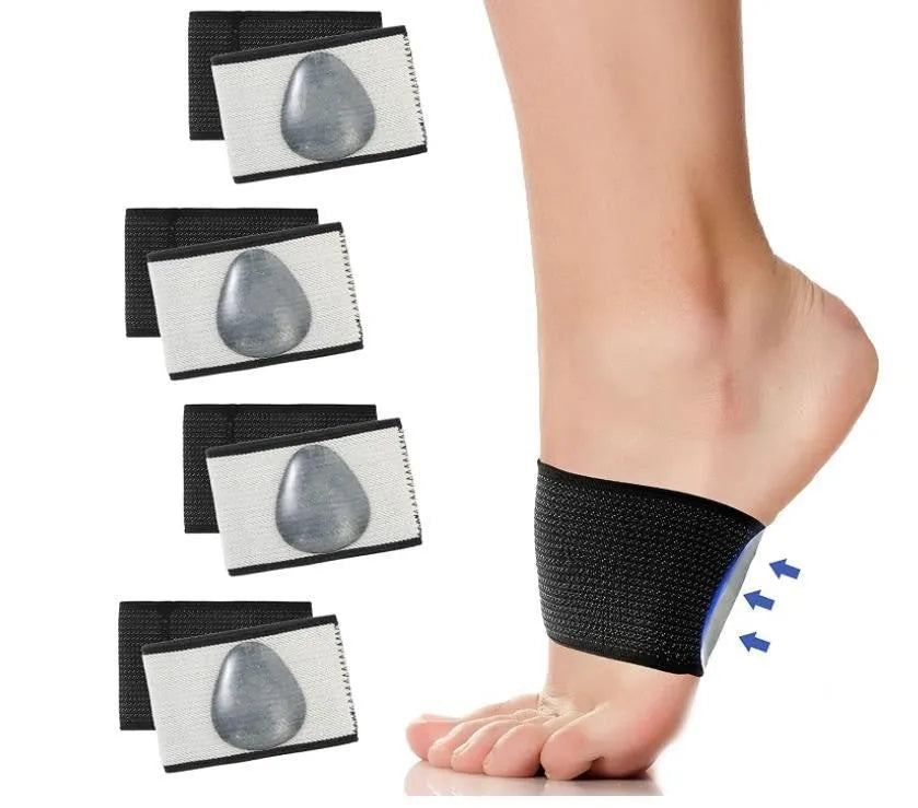 Elastic foot bandage with arch support pad in heart style and ordinary style options