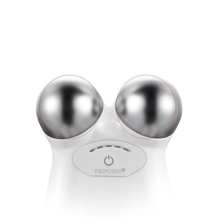 Pink micro current facial lifting device with compact 106mm size for skin firming and rejuvenation treatments