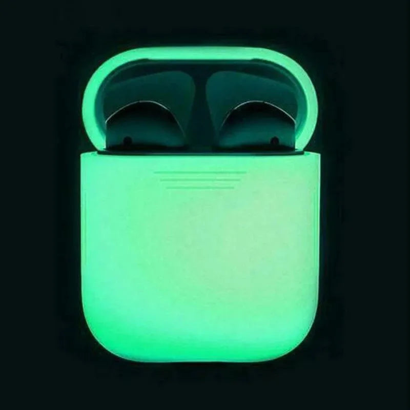 Luminous silicone flip-top protective case for Apple AirPods wireless earphones