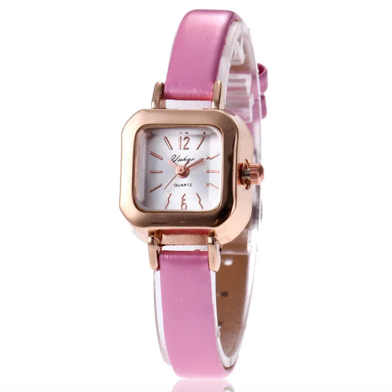 Women's fashion watch with alloy case in black, white, pink, or brown colour options