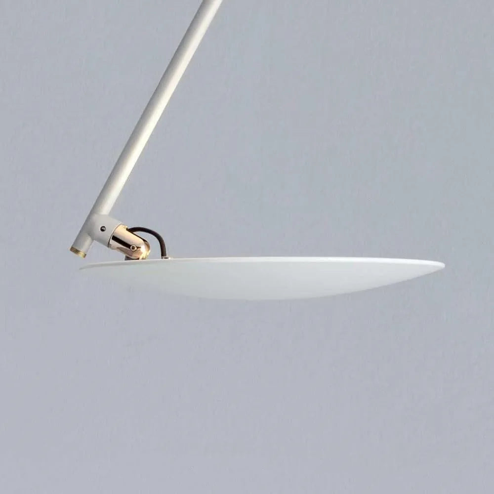 Creative 50cm iron ceiling lamp with LED warm light in white or white gold finish