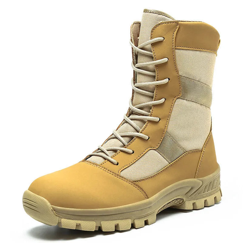 Men's black and camouflage high-top sports shoes with mesh construction in extended sizes