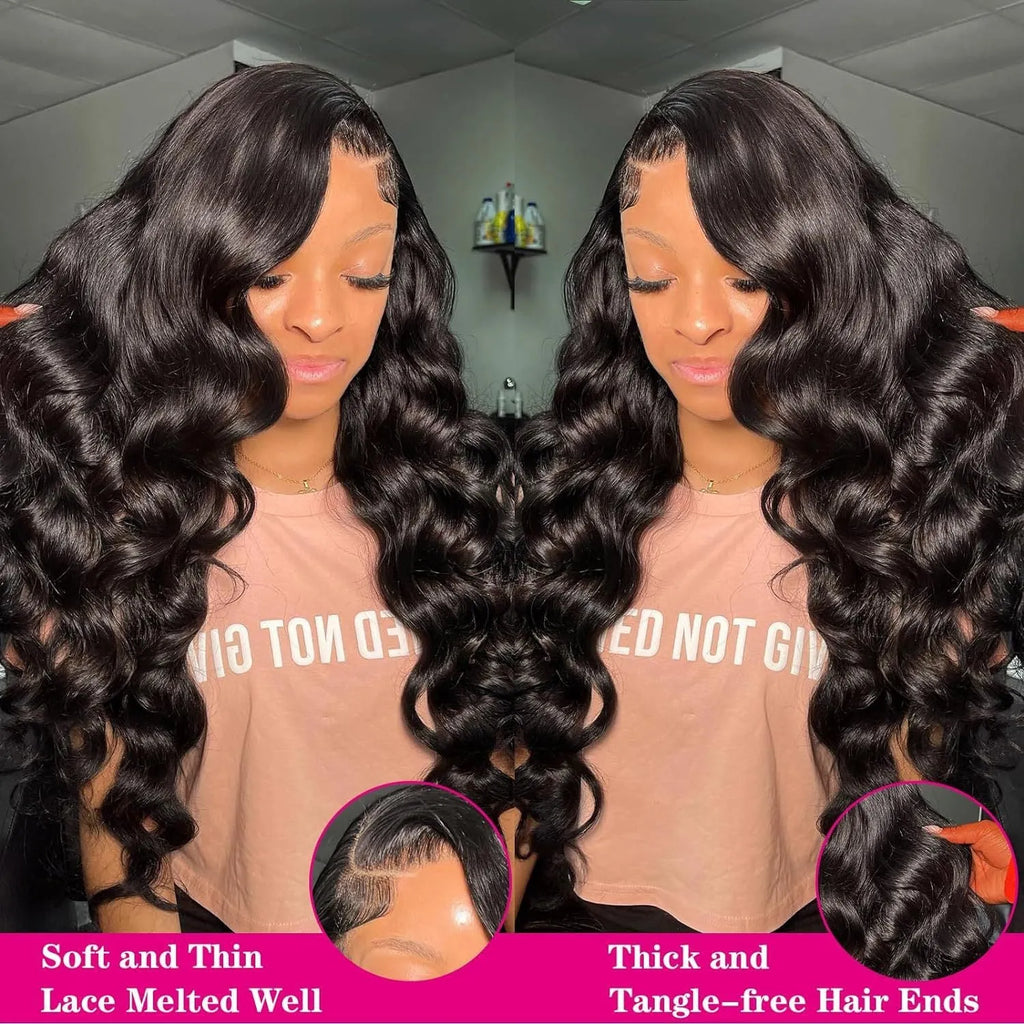 Black medium-long curly full-head wig on a mesh lace base for ladies