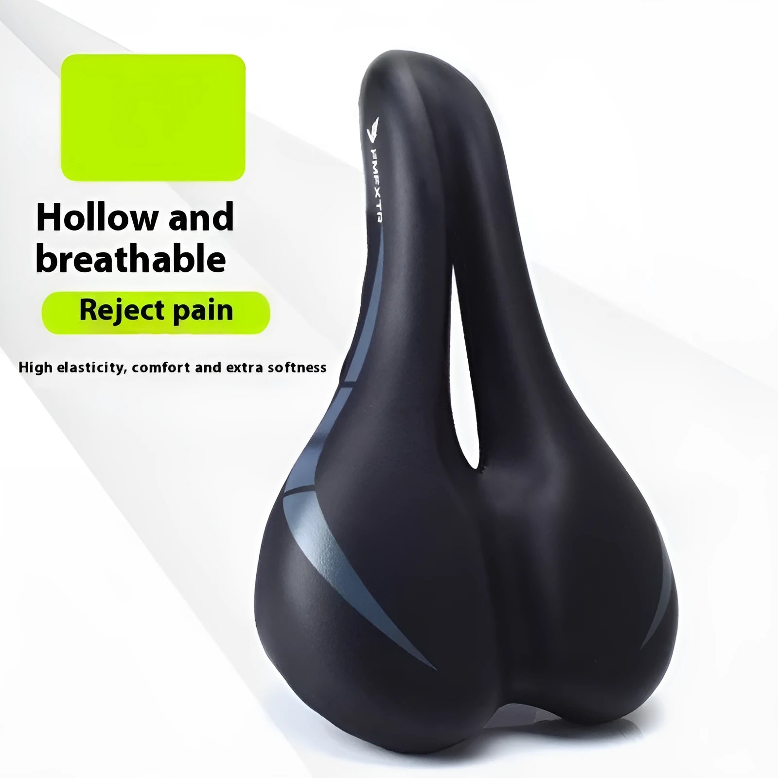 Bicycle seat cushion with hollow centre design on a bike saddle