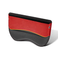 Leather car seat storage box in choice of black, brown, beige, green or red suede colour