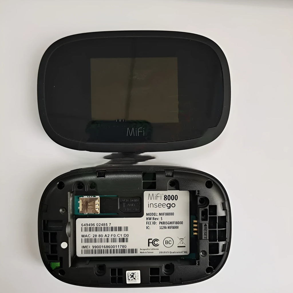 Black portable 4G wireless router with dual-core processor and compact design