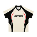 Men's loose fit t-shirt with colour matching letters printed design in black or apricot colour