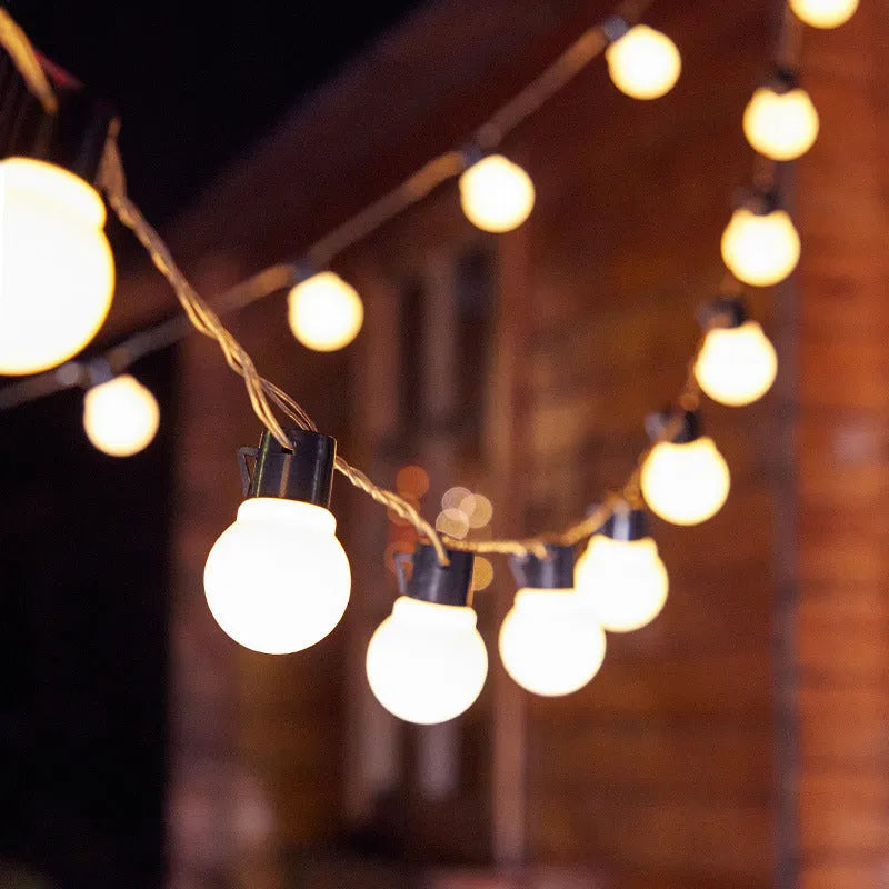 10-metre solar-powered decorative lighting string with 40 LED lights for outdoor festival and tent decoration