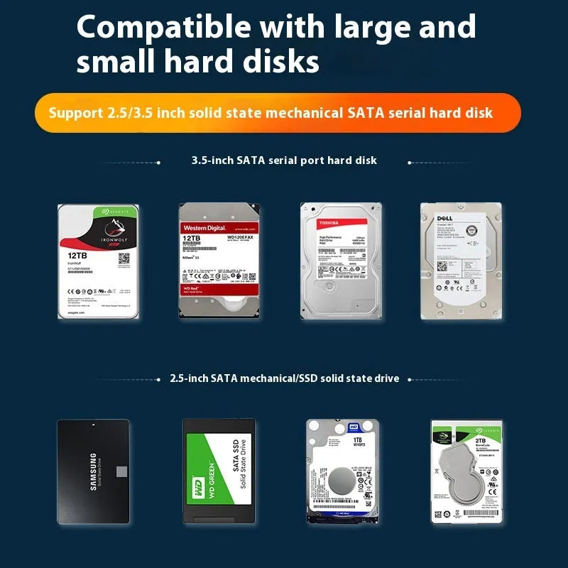 3.5-inch USB 3.0 SATA hard disk box enclosure in ABS plastic with sliding cover design