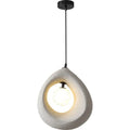 Sili Style retro modern pendant ceiling light with large milky white cylindrical shade