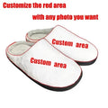 Printed flannel cotton slippers with TPR rubber soles and polyester lining in various sizes