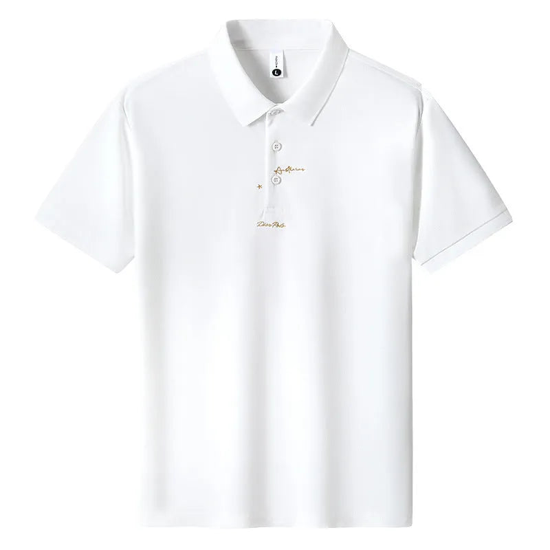 Men's casual loose cotton t-shirt in multiple colours with short sleeves and letter pattern