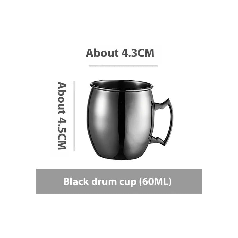 Stainless steel Moscow mule cup with copper plating in multiple colour options and capacity sizes