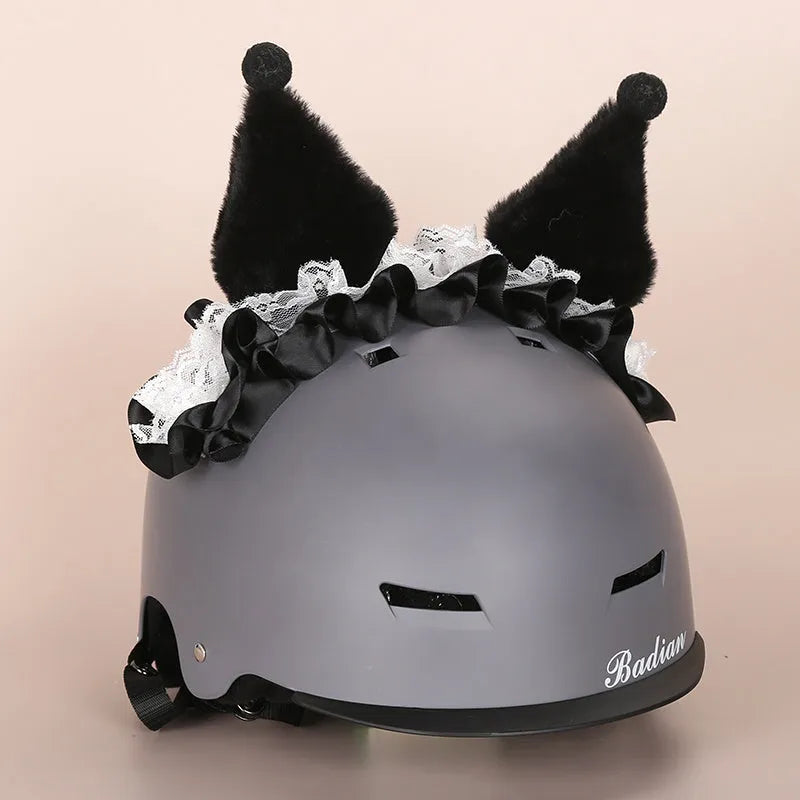 Plush fabric cartoon character helmet cover for cosplay in size M with multiple style options
