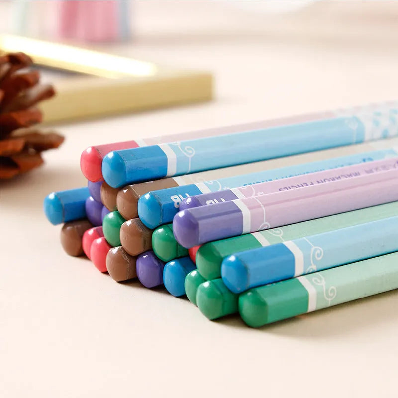 Basswood six-angle thermal transfer pencil with HB hardness for technical drawing applications
