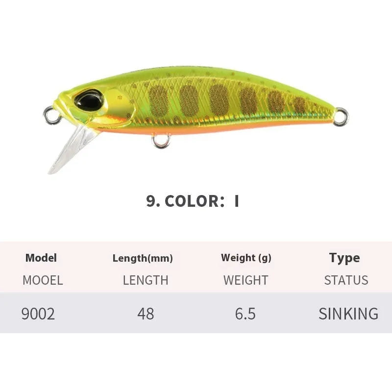 Tossing Japanese 48mm soft plastic mino fishing lure for mandarin fish and snakehead.