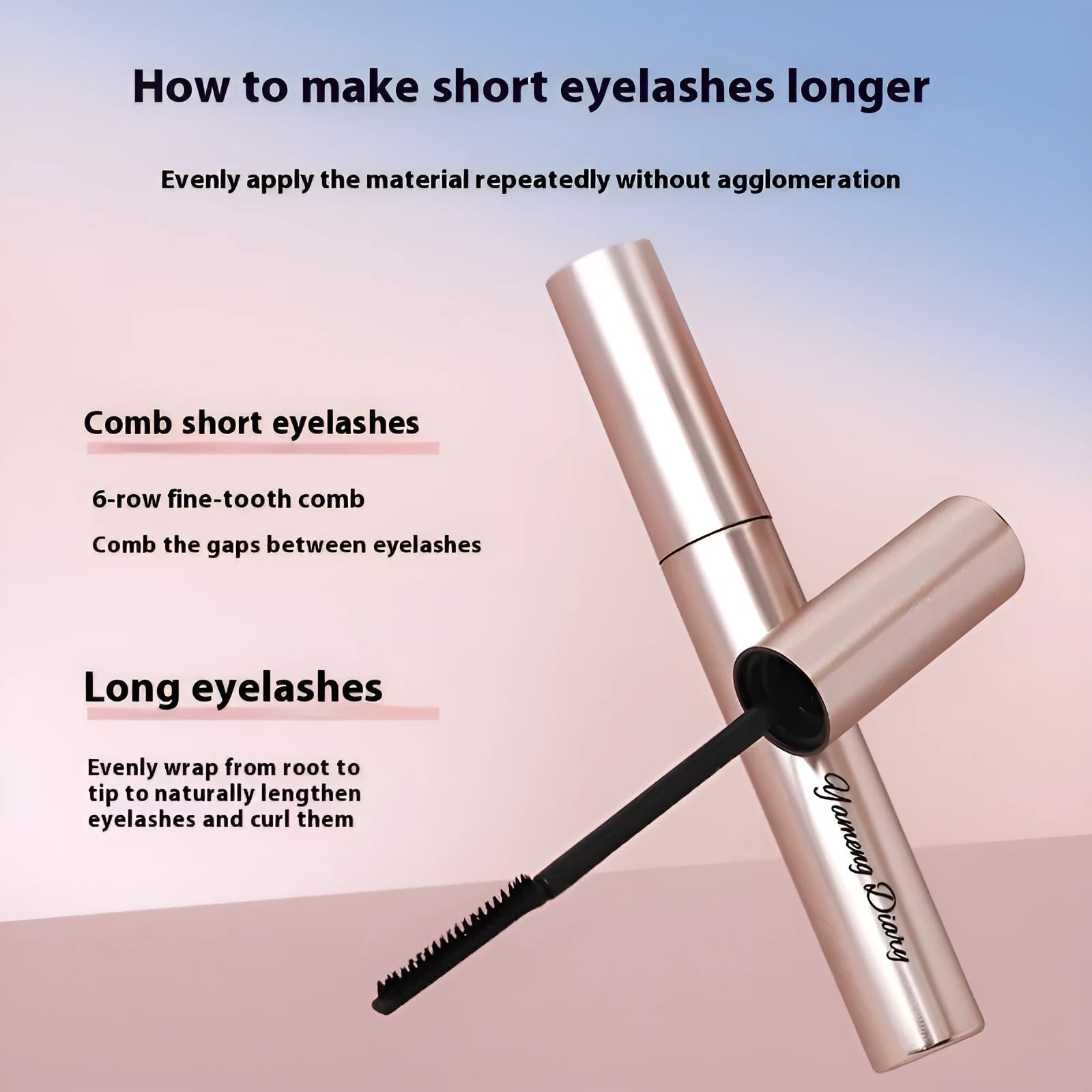 Waterproof long curling mascara tube in black and brown shade options.