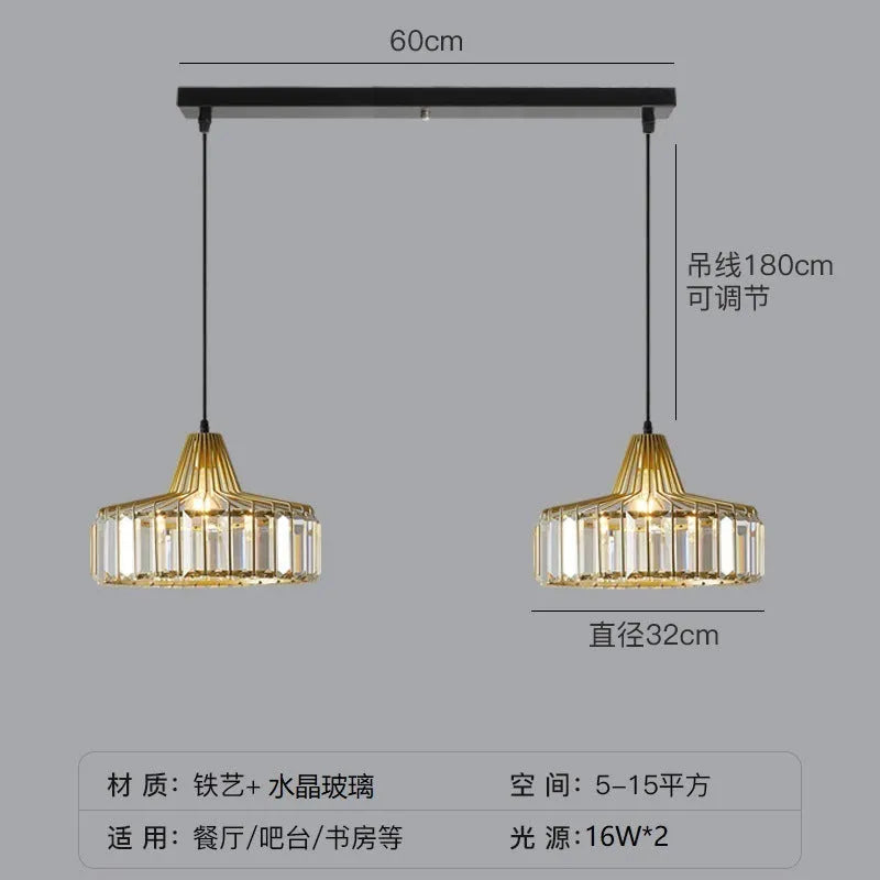 Modern crystal chandelier ceiling lamp with sun lamp design in black iron finish