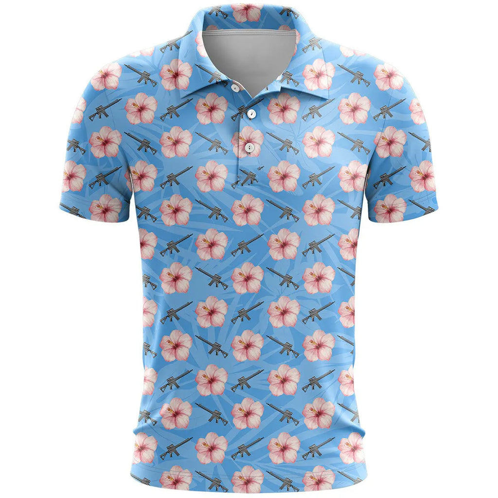 Men's 3D printed short sleeve sports T-shirt in bird eye polyester fabric with colour matching pattern