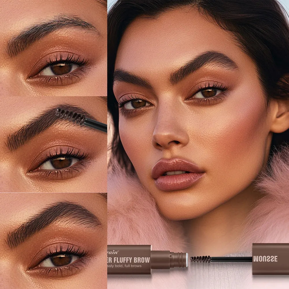 Eyebrow cream kit with dye component for brow shaping in six colour shades