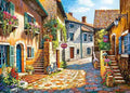 Rimless linen oil painting landscape wall art 40x50cm hand-painted living room decoration