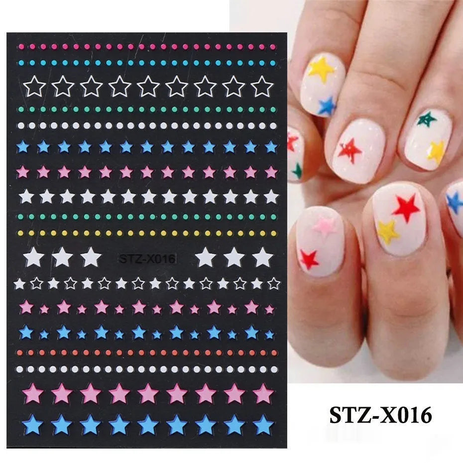 Black and silver stripe nail art stickers for French manicure designs in plastic material