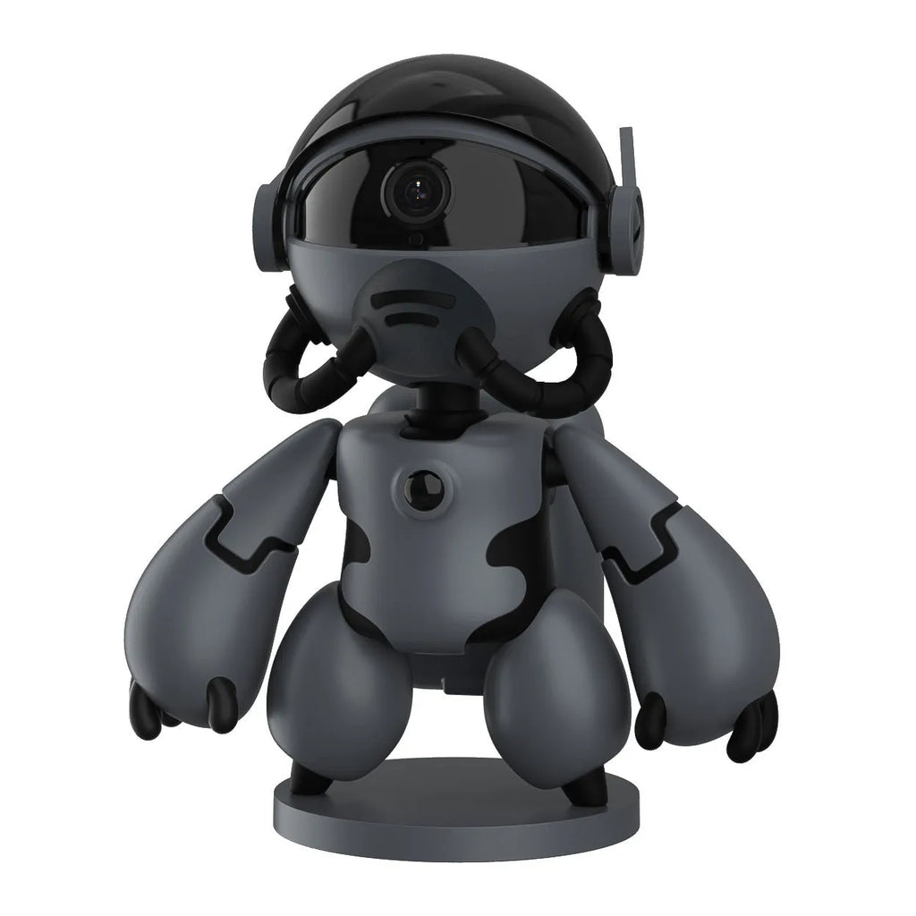White space robot monitor camera with 1080P night vision and wifi connectivity for home security