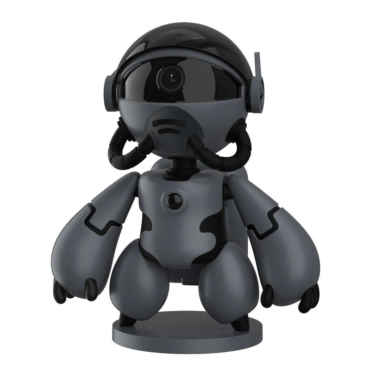 White space robot monitor camera with 1080P night vision and wifi connectivity for home security