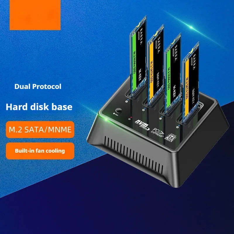 M2 dual protocol SSD enclosure with aluminum case for NVMe and SATA solid state drives