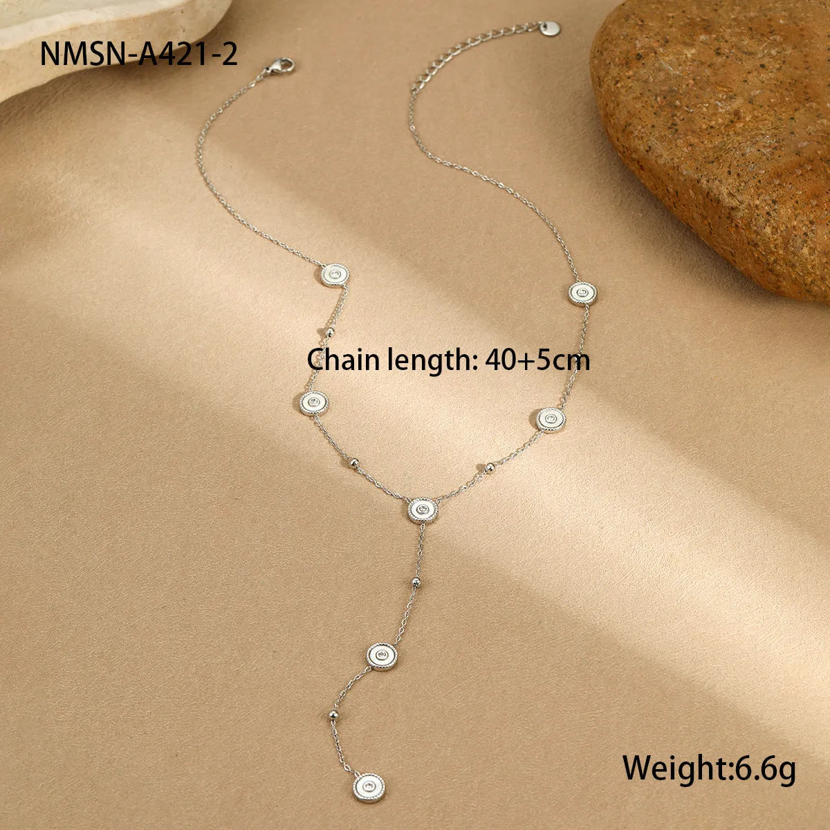 Women's geometric fritillary pattern bracelet and necklace set with 18K gold plating over stainless steel