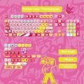 Sublimation printed cartoon theme keycap set for mechanical keyboard with pig party and capybara designs