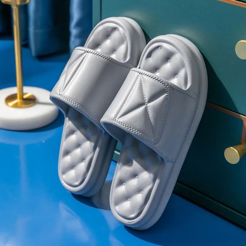 EVA bathroom slippers with thick non-slip sole in five colour options