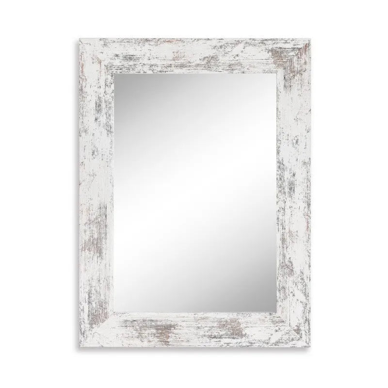 Wall-mounted pastoral style bathroom mirror with retro Chinese design