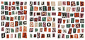 Set of cute printed English letter and weekly word stickers for labelling and crafts.