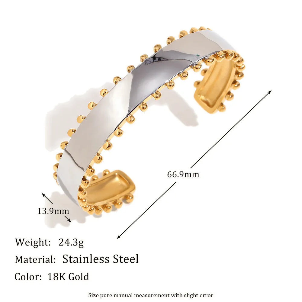 Gold colour jewellery set with geometry round ring design including earrings, necklace, and bracelet