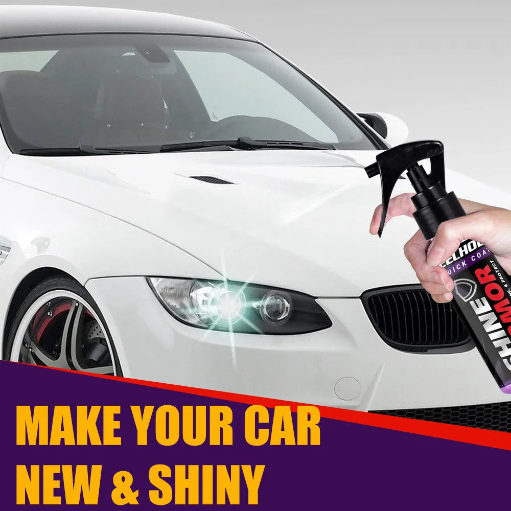 Purple automobile nano coating spray bottle with microplated crystal technology for car maintenance