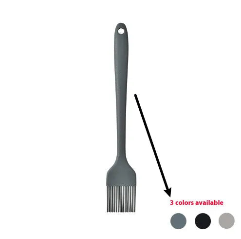 Silicone kitchen utensil set with 12 pieces including spatula, turner, ladel, and food clip in rotating storage bucket