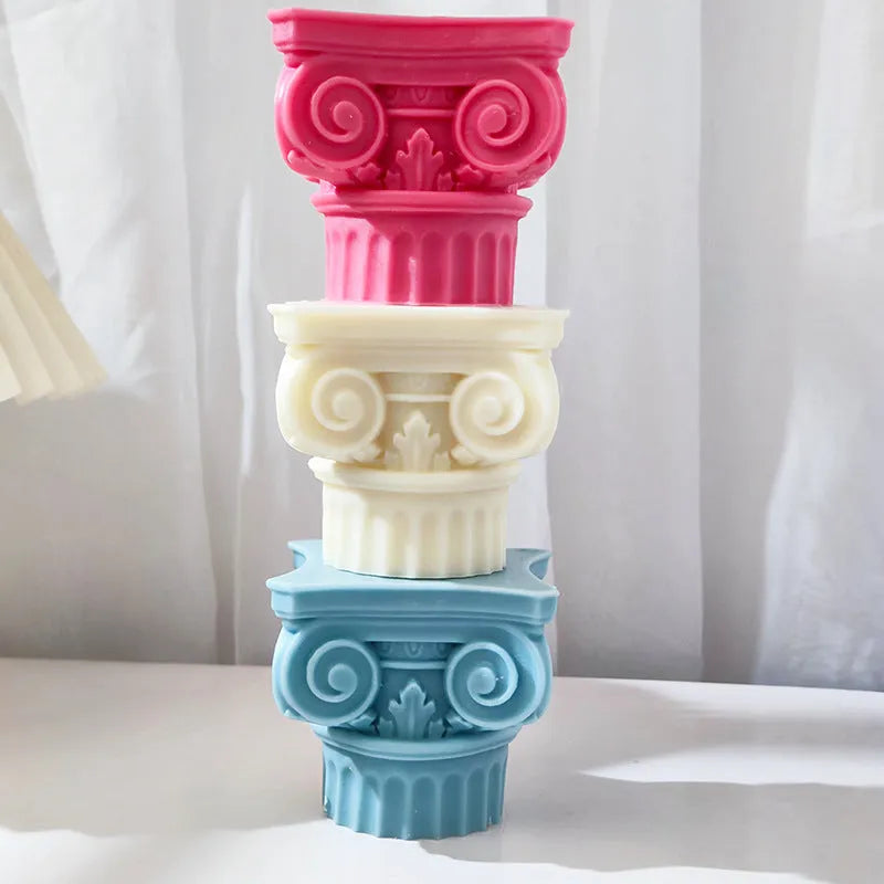 27cm Roman pillar silicone mould for candle making and craft projects