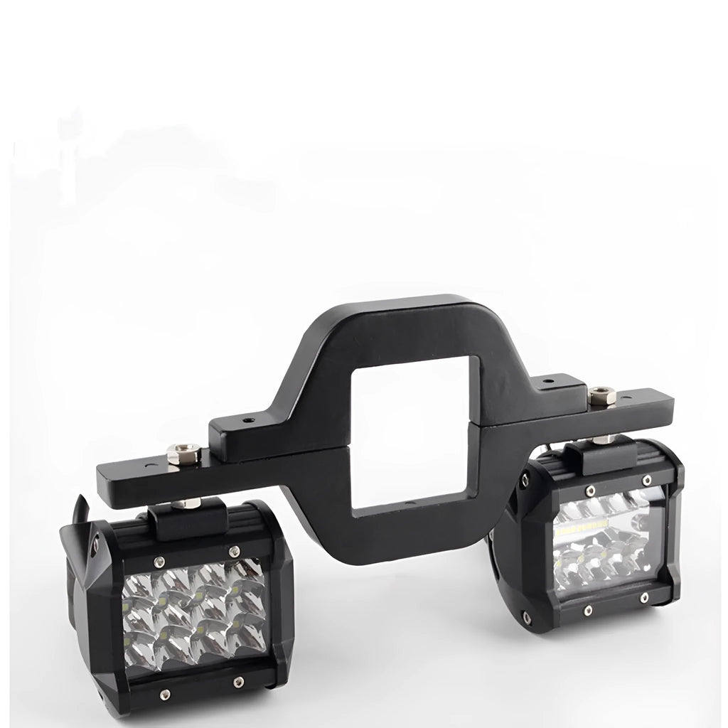 Black universal coupler bracket for trailer hook lamp holder mounting on off-road vehicles