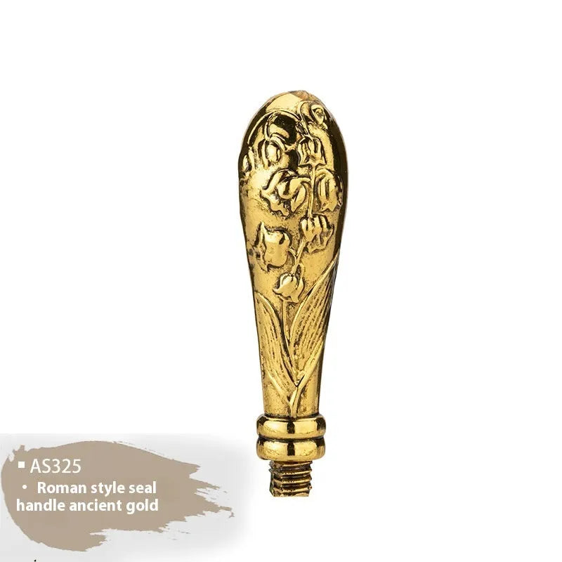 Wooden wax seal handle in a selection of different colour and decorative finishes.