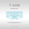 Men's seamless ultra-thin low waist underwear in ice silk fabric showing discreet construction