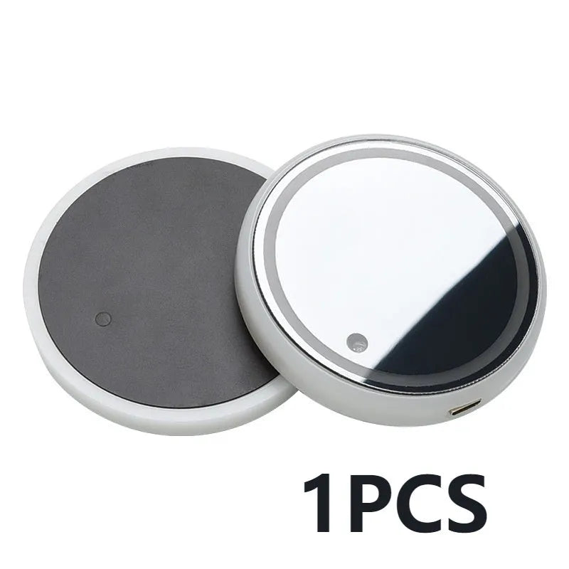 LED light-up coaster for car cup holders showing colourful illumination and 68mm diameter